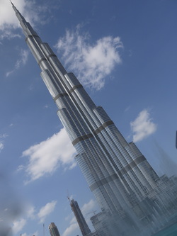 Travelling to the top of the Burj Khalifa, Dubai